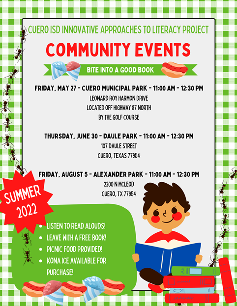 Family & Community Summer Events - Bite Into A Good Book